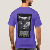 ロゴにはお洒落黒猫の力強さ。 Tシャツ (裏面)