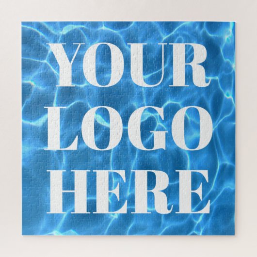 ロゴに最適なアクアブルーのプール写真 ジグソーパズル (縦)