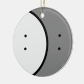 ロゴのみ、文字が背面 セラミックオーナメント (左)