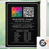 ロゴのアップカスタムロードQRコード営業時間一覧 ウィンドウサイン (ホーム)