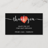 ロゴのアップロードありがとうお支払い割引名刺 名刺 (正面)