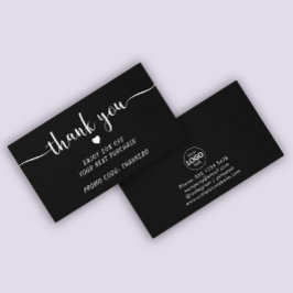 ロゴのアップロードありがとうお支払い割引名刺 名刺