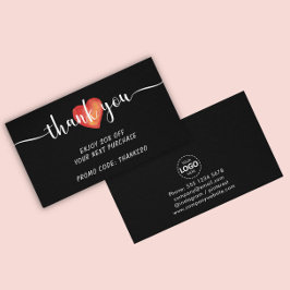 ロゴのアップロードありがとうお支払い割引名刺 名刺