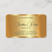ロゴのアップロードカスタム文字QRコード金ゴールドエレガント 名刺 (正面)