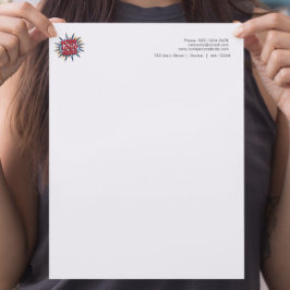 ロゴのアップロードシンプル レターヘッド