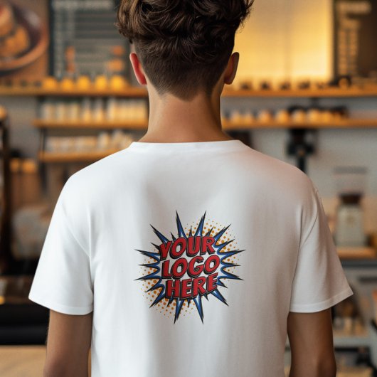 ロゴのアップロードテンプレート – 戻る – 独自の作成 Tシャツ