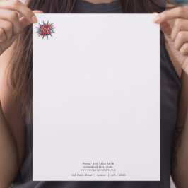 ロゴのアップロードモダンシンプル レターヘッド