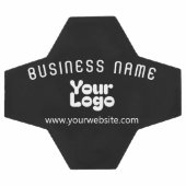 ロゴのアップロードモダンレトロ – 白黒（編集可能） サッカーボール (フラット)