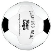 ロゴのアップロードモダンレトロ – 白黒（編集可能） サッカーボール (回転)