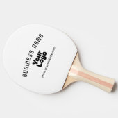 ロゴのアップロードモダンレトロ – 白黒（編集可能） 卓球ラケット (横)