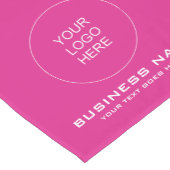 ロゴのアップロード文字ピンク色無地のテンプレートの追加 ショートテーブルランナー (コーナー)