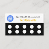 ロゴのアップロード10 Stamp Punch顧客ロイヤリティ ロイヤリティカード (正面)