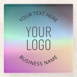 ロゴのアップロード |グラデーシカラフルョンの色の変更 ガラスコースター