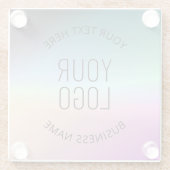 ロゴのアップロード |グラデーシカラフルョンの色の変更 ガラスコースター (裏面)