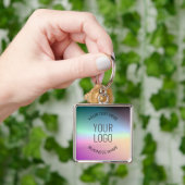 ロゴのアップロード |グラデーシカラフルョンの色の変更 キーホルダー (手)