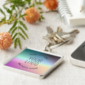 ロゴのアップロード |グラデーシカラフルョンの色の変更 キーホルダー (側面)