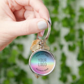 ロゴのアップロード |グラデーシカラフルョンの色の変更 キーホルダー (手)