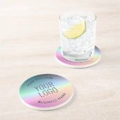 ロゴのアップロード |グラデーシカラフルョンの色の変更 コースター (側面)