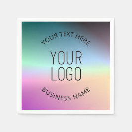 ロゴのアップロード |グラデーシカラフルョンの色の変更 スタンダードカクテルナプキン