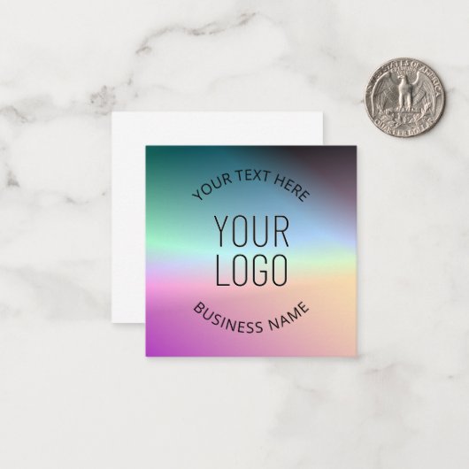 ロゴのアップロード |グラデーシカラフルョンの色の変更 ノートカード (正面/裏面インサイチュ)