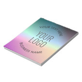 ロゴのアップロード |グラデーシカラフルョンの色の変更 ノートパッド (回転)