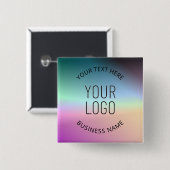 ロゴのアップロード |グラデーシカラフルョンの色の変更 缶バッジ (正面&裏面)