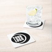 ロゴのアップロード スクエアペーパーコースター (インサイチュ)