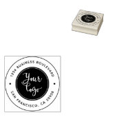 ロゴのアップロード |会社モダン差出人住所 ラバースタンプ (押印)