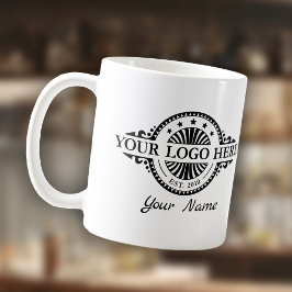 ロゴのアップロード、名前、カスタムビジネス コーヒーマグカップ
