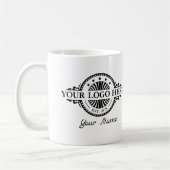ロゴのアップロード、名前、カスタムビジネス コーヒーマグカップ (左)