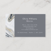 ロゴのアップロード/大理石のバックグラウンド名刺 名刺 (裏面)