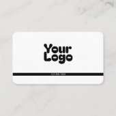 ロゴのアップロード |白と黒(編集可能) 名刺 (裏面)