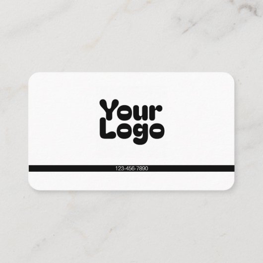 ロゴのアップロード |白と黒（編集可能） 名刺 (裏面)