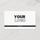 ロゴのアップロード |白と黒（編集可能） 名刺 (裏面)