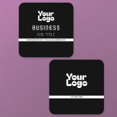 ロゴのアップロード |白黒（編集可能） スクエア名刺