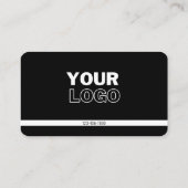 ロゴのアップロード |白黒(編集可能) 名刺 (裏面)