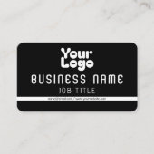 ロゴのアップロード |白黒(編集可能) 名刺 (正面)