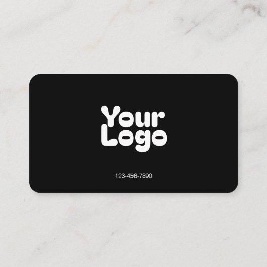 ロゴのアップロード |白黒(編集可能) 名刺 (裏面)