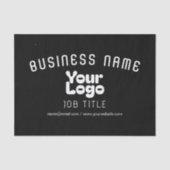 ロゴのアップロード |白黒（編集可能） 薄葉紙 (正面)