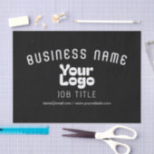 ロゴのアップロード |白黒（編集可能） 薄葉紙 (クラフト)