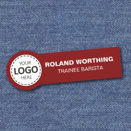 ロゴのアップロード – 赤シンプルいモダンスタッフ 名札