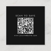ロゴのアップロードQRコードジェネレータカスタムモダン スクエア名刺 (裏面)