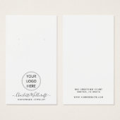 ロゴのイヤリングとスクリプト名の表示カードの追加 (正面&裏面)