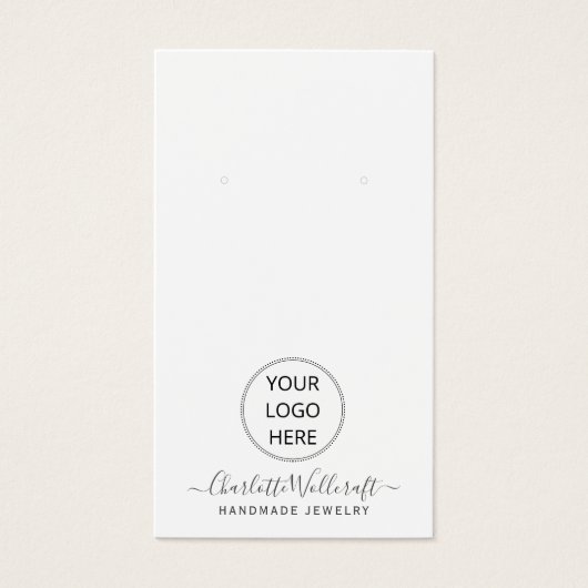 ロゴのイヤリングとスクリプト名の表示カードの追加 (正面)