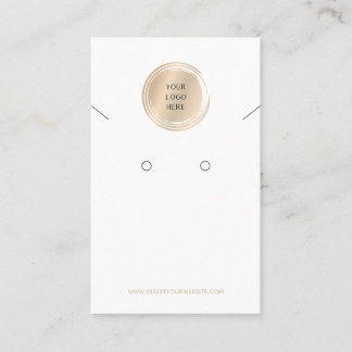 ロゴのイヤリングとネックレスの名刺を挿入 名刺
