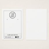 ロゴのイヤリングの追加 |ジュエリーディスプレイカード (正面&裏面)