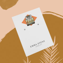 ロゴのイヤリングジュエリー表示カードの追加 名刺