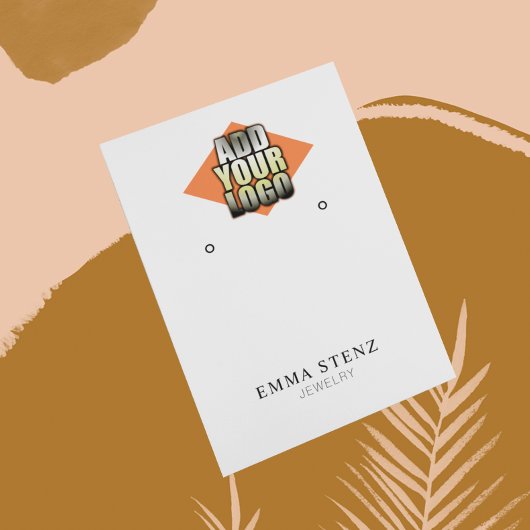 ロゴのイヤリングジュエリー表示カードの追加 名刺