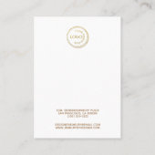 ロゴのイヤリングディスプレイを追加する3ペア白 名刺 (裏面)