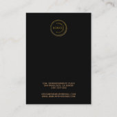 ロゴのイヤリングディスプレイを追加する3ペア黒 名刺 (裏面)